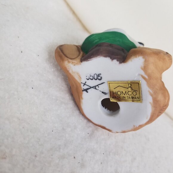 Teddy‎ Bear Christmas Figure Taiwan #5505 1980s HOMCO porcelain - Picture 5 of 6